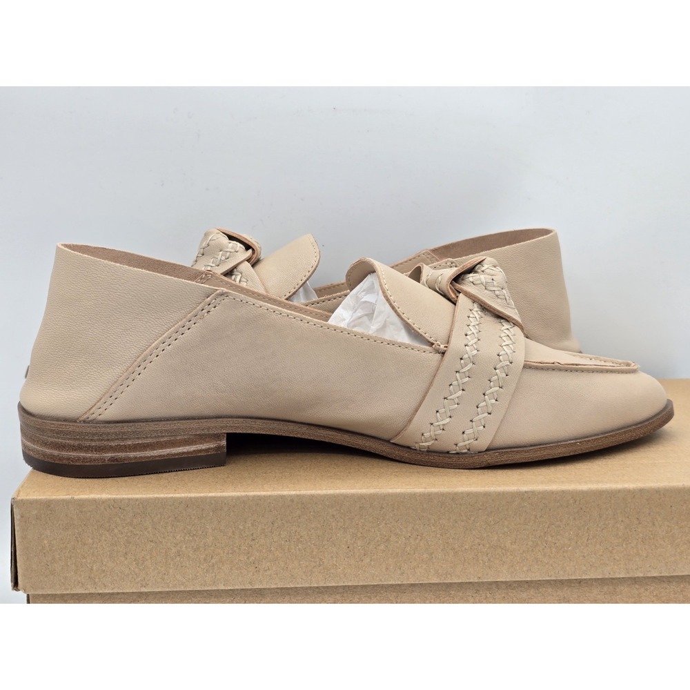 Lucky Brand Abelle Flats Leather Pointed Toe Flat Loafers Smoke Gray Tan Sz 8 M - Picture 7 of 11